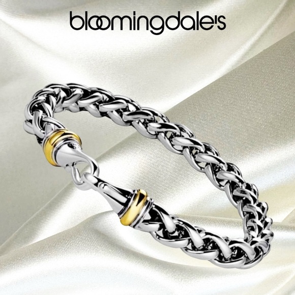 D/Y Other - NEW DY 8.5” Thick Wheat Chain Bracelet, .925 Silver/18K Gold/SS